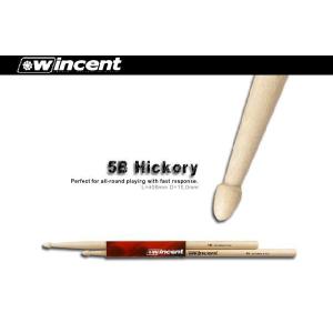 Wincent ドラムスティック W-5B Hickory ヒッコリー (1ペア)