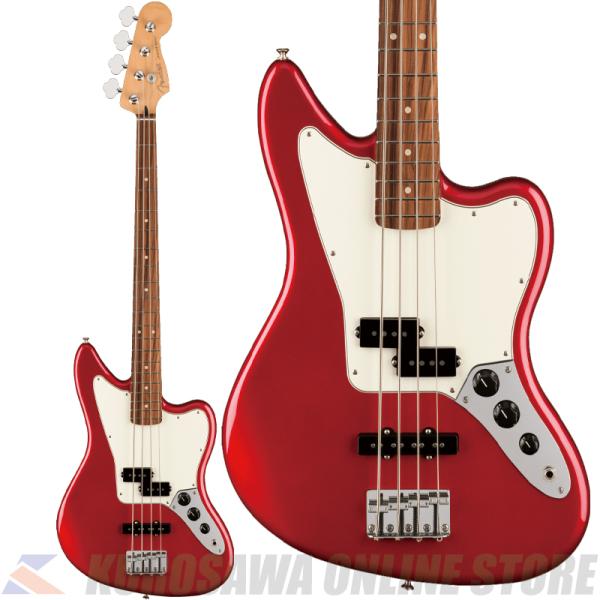 Fender Player Jaguar Bass Pau Ferro Candy Apple Re...