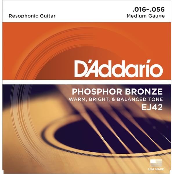 D&apos;Addario PHOSPHOR BRONZE EJ42 Resophonic Guitar /...
