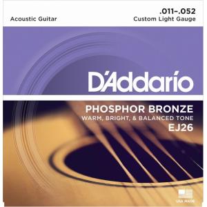 D'Addario PHOSPHOR BRONZE EJ26 Custom Light ダダリオ (アコースティックギター弦) (ネコポス)｜kurosawa-unplugged