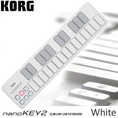 KORG nanoKEY2 SLIM-LINE USB Keyboard （White）(ご予約受付...