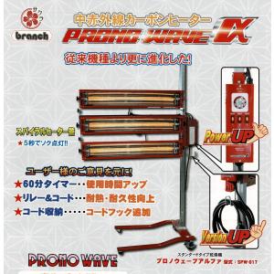 自動車塗装乾燥機 プロノウエーブヒーター 3灯式 自動車鈑金塗装