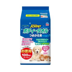 アースペット ボディータオル ペット用 詰替100枚■ 犬用 タオル ウェットティシュ｜kurosu