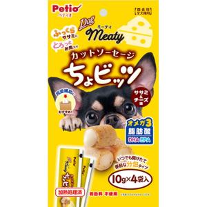 ペティオ ミーティ カットソーセージ ちょビッツ ササミ＆チーズ味 10g×4袋入   犬用おやつ