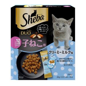 シーバ Sheba デュオ Duo 12ヶ月までの子ねこ用 クリーミーミルク味 200g｜kurosu