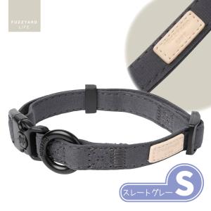 FuzzYard ファズヤード コットンカラー スレートグレー S   犬用 首輪