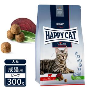 ハッピーキャット カリナリー 成猫用 バイエルン ビーフ 大粒 300g｜kurosu