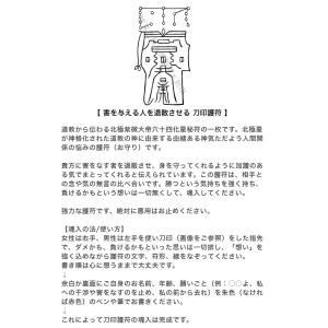 【あなたに害を与える人を退散させる 刀印護符】...の詳細画像2
