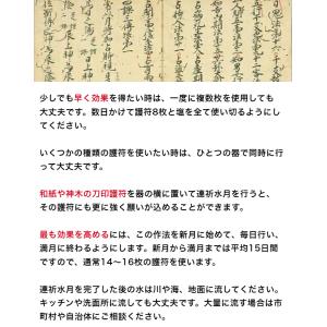 連祈水月【生霊返し】 水に溶ける刀印護符「8枚...の詳細画像5
