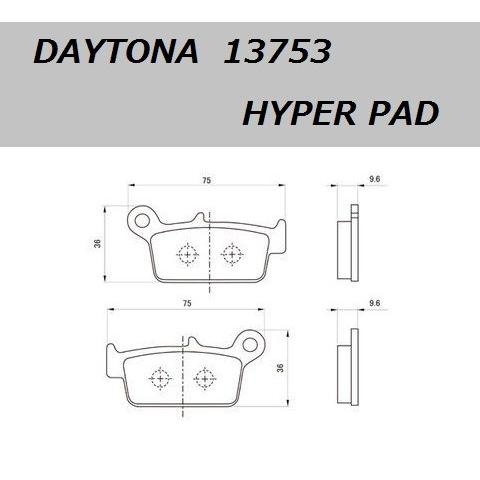 送料無料 ホンダ CRM250AR ( MD32 ) リア用 ハイパー ブレーキパッド / DAYT...