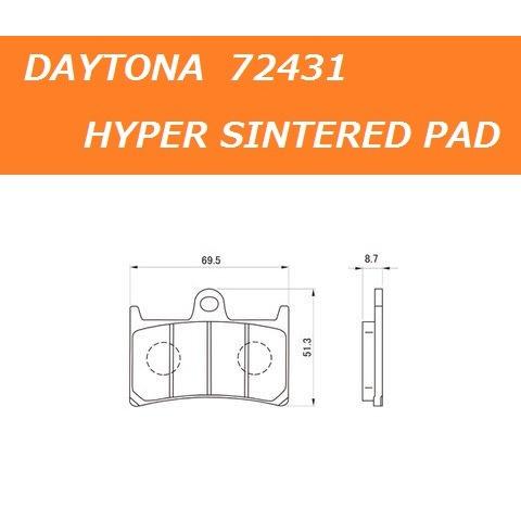 送料無料 ヤマハ XJR1300 ( RP03J ) フロント用 ハイパーシンタード ブレーキパッド...