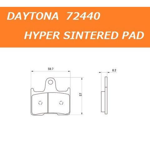 カワサキ ZZR1400 ABS ( ZXT40D ) リア ブレーキパッド / デイトナ ハイパー...