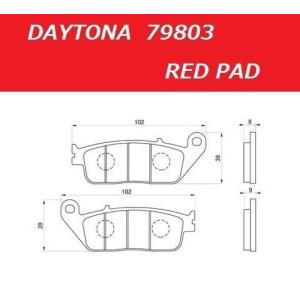 ホンダ NC750 X ( RC72 DCT車・ABS車 含む全車種 ) フロント ブレーキパッド / デイトナ 赤パッド 79803 送料無料｜kurrku1