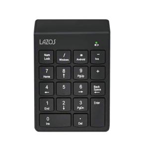 Bluetoothテンキー Windows/Android/iOS対応 単4形電池 動作範囲10m Lazos L-WKB2.4-1/4444ｘ１台