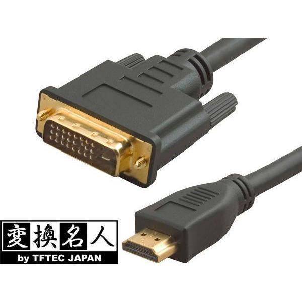 送料無料メール便 DVI-D to HDMI 1.8m　極細金メッキケーブルDVHD-18GS 変換...