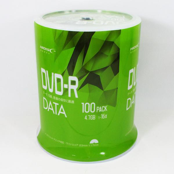 同梱可能 DVD-R 100枚 データ用 4.7GB 16倍速 HIDISC VVDDR47JP10...