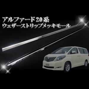 メッキカバーアルファード20系 ウェザーストリップドアモールカバー