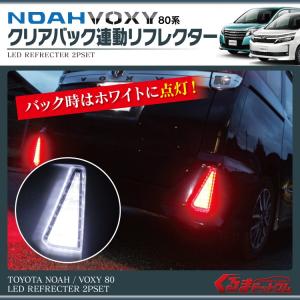 新型 ノア ヴォクシー 80系 LED リフレクター 2P クリア