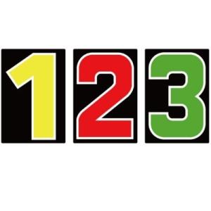 スチール製 プライスボード用数字 AS-35 10枚セット 総額表示 自動車販売店用