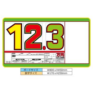 5枚セット　総額表示SK製(サンドイッチ合板)プライスボード  スライド金具付 SK-23 自動車販売店用｜kuruma-sp