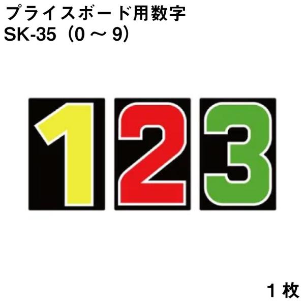 SK製(サンドイッチ合板) プライスボード用数字 SK-35 自動車販売店用