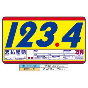 5枚セット　総額表示SK製(サンドイッチ合板)プライスボード スライド金具付 SK-4 自動車販売店用｜kuruma-sp