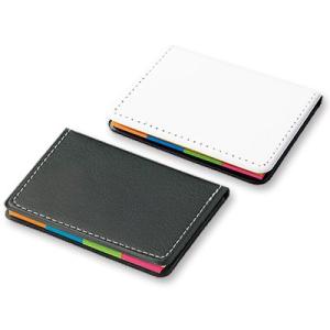 レザー調フセンブック V010118  付箋 名入れパッド印刷 ブック型 携帯 ノベルティ 200冊...