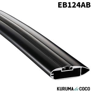 Terzo EB124AB ルーフキャリア ベースキャリア バー 1本入 エアロバータイプ ブラック 124cm｜kurumadecoco