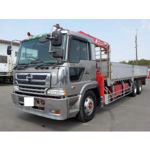 高評価オープニング大放出セール 中古車 日野 プロフィア 3軸2デフ 3段クレーン付平ボデー Mt7 370馬力 65 Off 送料無料