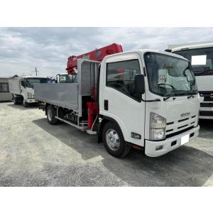 【支払総額7,500,000円】中古車 いすゞ エルフ 平ボディ 6段クレーン付き リヤジャッキ ラジコン ETC