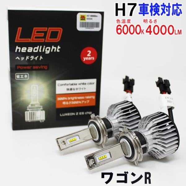 H7対応 ヘッドライト用LED電球  スズキ ワゴンR 型式MC11S/MC21S ヘッドライトのハ...