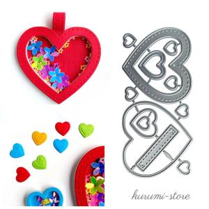 カッティングダイ ハート シェイカーカード シャカシャカ