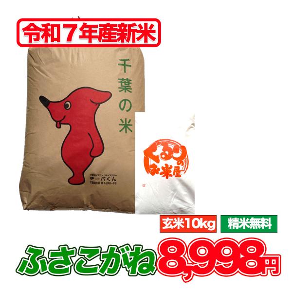 新米 令和7年産 ふさこがね 10kg 米 玄米 お米 玄米食でも安心の選別済 白米 8.8kg 精...