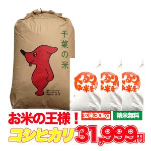 米 30kg お米 コシヒカリ 玄米食でも安心の...の商品画像