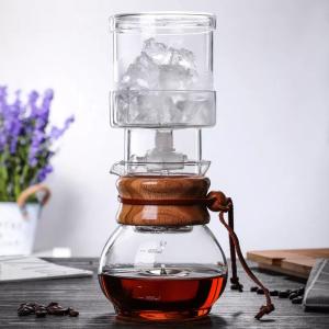 ガラス製コーヒーケトルコーヒードリッパーポット耐久性 コールドブリューポット氷ドリッパーコーヒーポット約400mlクリエイティブコーヒーウ