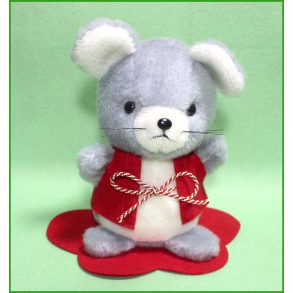 手作りぬいぐるみ子（ねずみ）　2a426　【送料無料】お年賀　お正月　縁起物　年賀状　タオル　干支　...