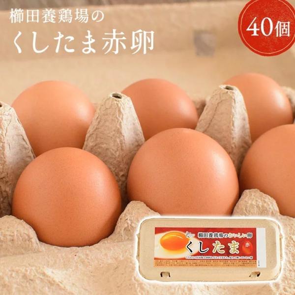 ＼臭みのないおいしい卵／くしたま 赤卵【40個入り(36個＋破卵保障4個)】櫛田養鶏場の自家配合飼料...