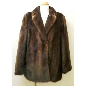 555-3】ロシアンリス 毛皮 リバーシブル コート フリーサイズ【菊地