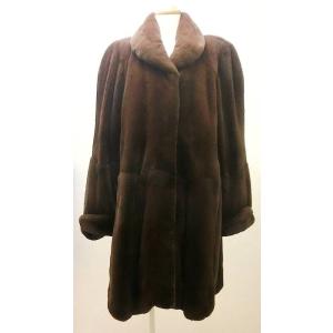 555-3】ロシアンリス 毛皮 リバーシブル コート フリーサイズ【菊地