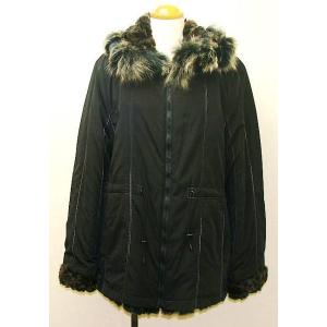 ファーコート☆リバーシブル 888-15】ファー付き リバーシブル コート サイズL【菊地質店】 : 菊地