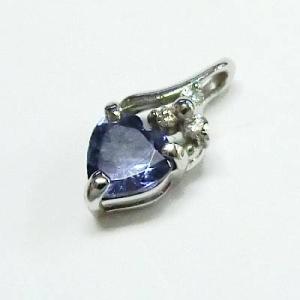 【13-83】K18WG サファイア ダイヤモンド0.03ct ペンダントトップ【菊地質店】｜kushiro78san3