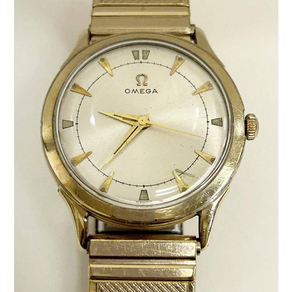 【12-10】ジャンク品 オメガ OMEGA ヴィンテージ 手巻き 10Kベゼル メンズ 腕時計【菊...