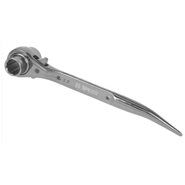 ＳＫ１１　SPD R 17 21 S 両口　ラチェット　レンチ　ガチャ　ガンメタ　曲り　シノ付　ショ...