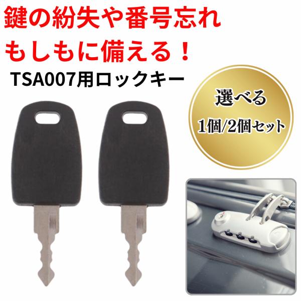 【2個セット 予備用】tsaロックキー tsa007 スペアキー   鍵  スーツケース 解除 解錠...