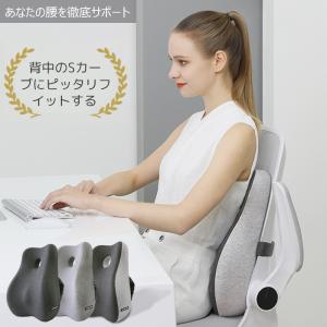 Gadeel 低反発 腰クッション 座布団 一体型 ランバーサポート