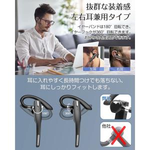 ワイヤレスイヤホン 片耳 耳掛け型 Bluet...の詳細画像5