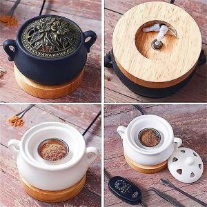 電気 茶香炉 火を使わない 陶器製 アロマポッ...の詳細画像5