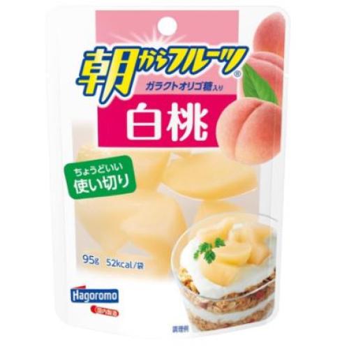 はごろも 朝からフルーツ 白桃 パウチ 95g×6個