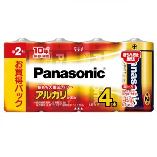 パナソニック アルカリ単2×4P