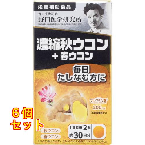 株式会社野口医学研究所 濃縮秋ウコン＋春ウコン 60粒×6個